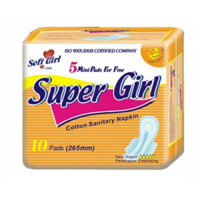Антибактериальный Super Comforable Super Girl Disposable Sanitary Napkins